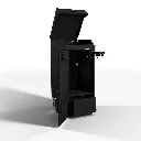 RiderBox XS Alu Coffre 9005 Noir Ouvert.webp