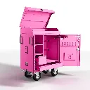 RiderBox S Alu Coffre 4010 Rose télémagenta Ouvert.webp