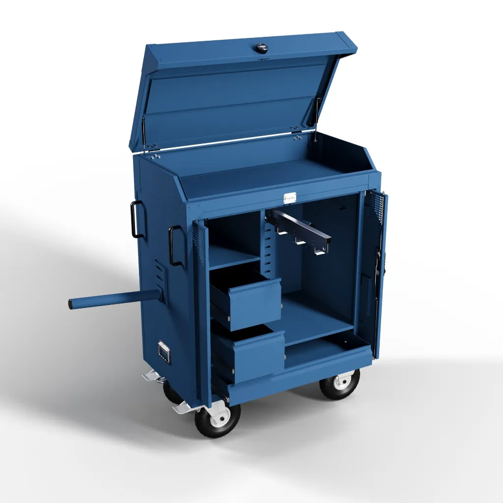 RiderBox M Alu Signature avec coffre 5011 Bleu acier haut.webp