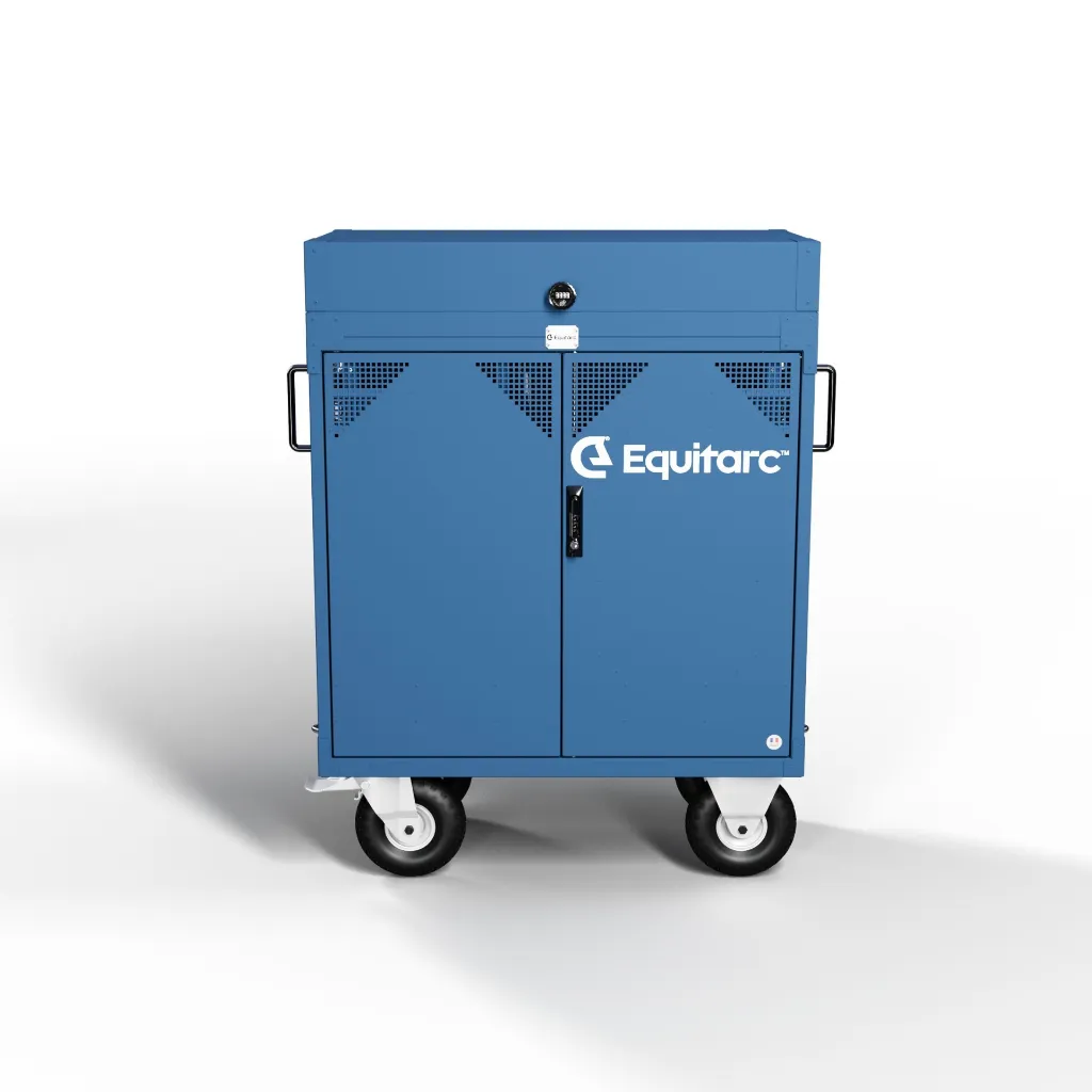 RiderBox M Alu Signature avec coffre 5011 Bleu acier Face.webp
