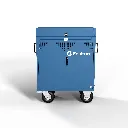 RiderBox M Alu Signature avec coffre 5011 Bleu acier Face.webp