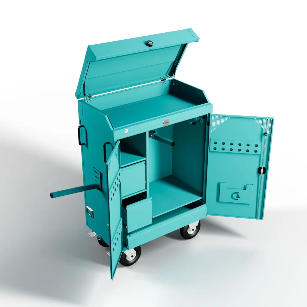 RiderBox M Alu avec coffre 5018 Bleu Turquoise haut.webp