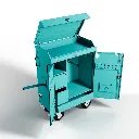 RiderBox M Alu avec coffre 5018 Bleu Turquoise haut.webp