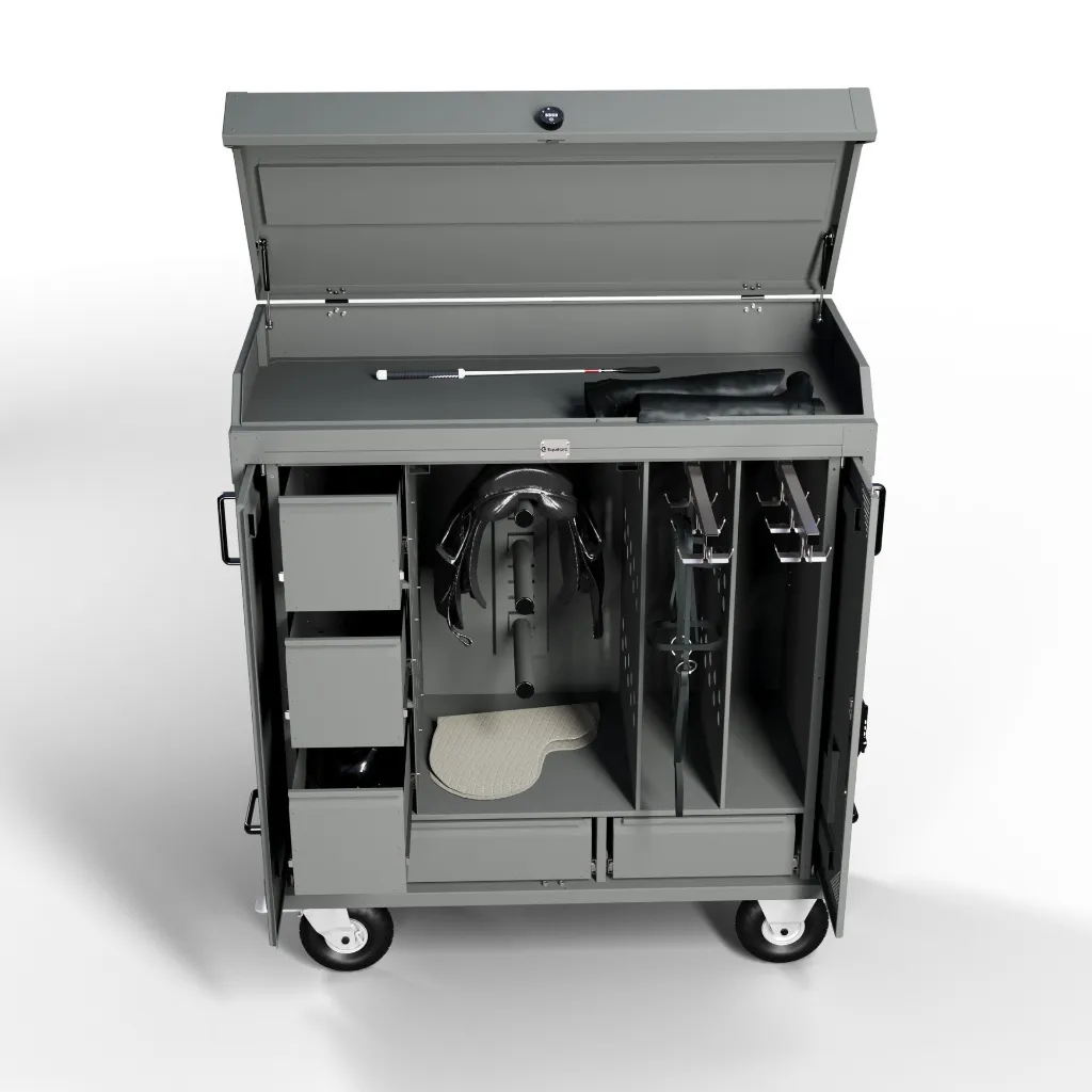 RiderBox XL Alu Signature avec coffre  7005 Gris Souris Situation.webp