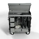 RiderBox XL Alu Signature avec coffre  7005 Gris Souris Situation.webp